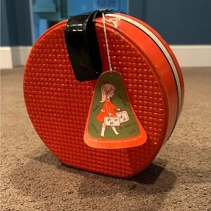 KIDS LUGGAGE SUIT CASE 1950s? Plastic With Original Tag